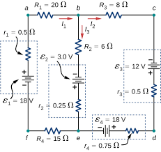 When hooked up to a certain battery, there will be a current, i, moving to the right in the top wire (above resistor a). Kirchhoff S Rules University Physics Volume 2