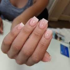 Acrylic nail paints are a mixture of liquid monomer and powder polymer. Nails Natural Acrylic Simple Colour 49 Ideas Pink Powder Nails Pink Ombre Nails Gel Overlay Nails