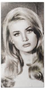 Barbara Bouchet, Vintage Actress Beach Towel by Esoterica Art Agency