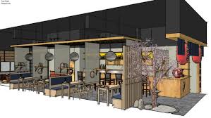 Large Preview Of 3d Model Of Sushi Restaurant Sushi Restaurants Restaurant Restaurant Design
