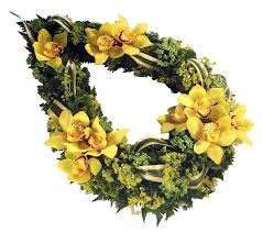 A Vintage Style Teardrop Funeral Flowers