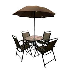 In offering a respite from both rain and shine, a patio umbrella provides flexibility to how you enjoy your deck or garden patio. Do It Best Chair Table Umbrella Patio Set 6 Pc Black