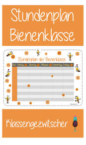 Stundenplan Fur Die Bienenklasse Kostenlos In 2020 Bienen Stundenplan Erste Klasse