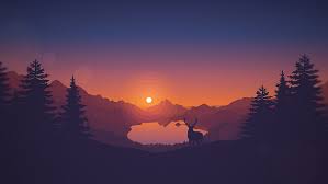 4k, illustration, landscape, nature, painting, firewatch, digital art, video games, orange, simple background, minimalism, hiking, artwork, sunset, mountains. Firewatch 1080p 2k 4k 5k Hd Wallpapers Free Download Wallpaper Flare