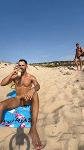 Vintage Bareback Guys Stripping Down the Shore