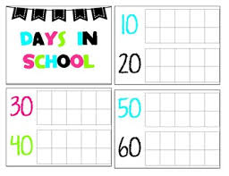 Number Of Days In School Chart Worksheets Teaching