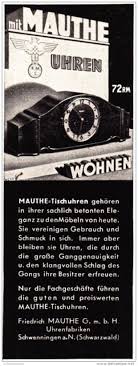 Original Werbung Anzeige 1937 Mauthe Uhren Schwenningen Ca 45 X 115 Mm Werbung Uhren Schwenningen
