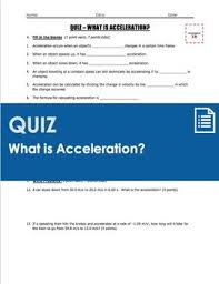 Quiz What Is Acceleration And Acceleration Word Problems Word Problems Basic Concepts Physics Concepts