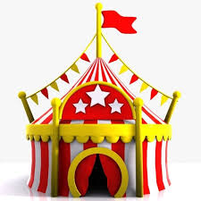 Cartoon Circus Tent 3d Model Carnival Themed Party Circus Tent Craft Circus Tent