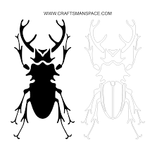 Stag beetle stencil pattern ...