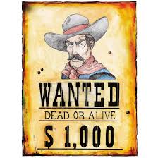 Wanted movie reviews & metacritic score: Wanted Poster Wilder Westen 38x50cm 5 49