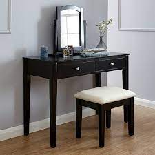 Whatever style of dressing table you're looking for, from over the top to purely functional, you're going to be made up with our collection. Buy Hattie Dressing Table Black 2 Drawer With Stool Online At Cherry Lane