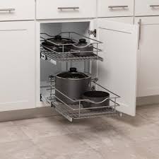 In either case, these pull out shelves have definitely made the blind corner of the cabinet much easier to access! Cabinet Organizers At Lowes Com