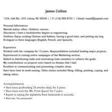 funny things people put on their resume