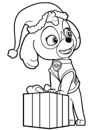 Robots paw patrol klik op ok om ingelogd te blijven. Nice Coloring Page Skye Christmas Present On Kids N Fun In 2021 Paw Patrol Coloring Paw Patrol Coloring Pages Paw Patrol Christmas