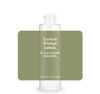 Custom Labels for 4oz. Cylinder Style Bottles - (3.25" Tall x 4.25" Wide)