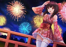 Megumin Is Cute Posted On Their Instagram Profile Fireworks Artist Kazenokaze Pixiv Anime Kon Anime Megumin Wallpaper Konosuba Megumin Wallpaper