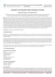 Pdf A Project On Online Ticket Booking System