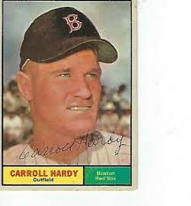 CARROLL HARDY SIGNED 1961 TOPPS #257