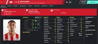 Cody gakpo fm 2021 profile, reviews, cody gakpo in football manager 2021, psv eindhoven, netherlands, dutch, netherlandic, eredivisie, cody gakpo fm21. Cody Gakpo Managers United