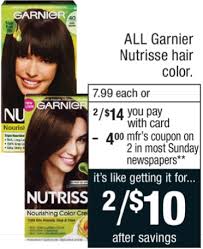 You can get the best discount of up to 62% off. New Garnier Nutrisse Hair Color Coupon Cvs Deal Familysavings