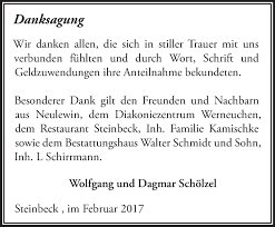 Finden sie hier traueranzeigen, todesanzeigen und beileidsbekundungen aus ihrer tageszeitung oder passende hilfe im trauerfall. Traueranzeigen Von Danksagung Markische Onlinezeitung Trauerportal