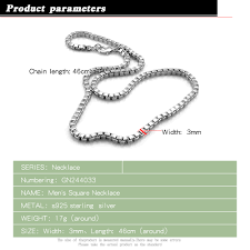 Some common necklace lengths include: Ozherele 925 Silver Necklace Men Solid Silver 3mm Box Chain Design 46 66cm Size No Fading Body Jewelry Valentine S Day Gift Chain Necklaces Aliexpress