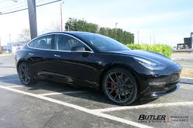 tesla model 3 with 20in vossen vfs6 wheels exclusively from butler tires and wheels in atlanta ga tesla model tesla vossen tesla model 3 with 20in vossen vfs6