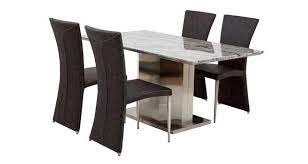 It's a gathering place for friends and family to share jokes dining room with round table and beige chairs. Genoa Dining Table Set Of 4 Chairs Dfs