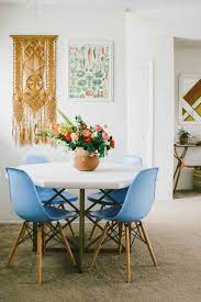 Choose a long, wooden dining table with a wooden chair. 15 Rooms That Make Wall To Wall Carpet Shine Design Sponge