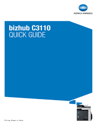 How to setup printer and scanner konica minolta bizhub c552. Konica Minolta C3110 User S Guide Manualzz