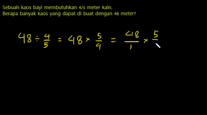 Soal cerita pecahan kelas 5. Membagi Bilangan Cacah Dan Pecahan Kaus Oblong Video Khan Academy