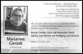 Michal cieslak has faced far better competition before, though his latest performance could provide the biggest opportunity of his career. Traueranzeigen Von Marianne Cieslak Www Westfalen Blatt De