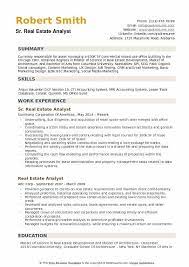 Financial analyst job summary 1. Real Estate Analyst Resume Samples Qwikresume