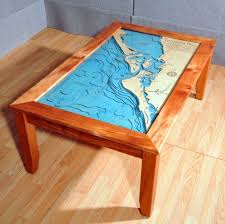 3 D Nautical Chart Art Marine Art As Wall Charts And Table Charts Nautical Table Wood Map Art Art Table