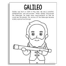With the building a telescope activity, students use mailing tubes. Galileo Coloring Page Craft Or Poster Stem Technology History Tpt