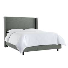Product titleashley jerary tufted king wingback panel bed in gray. Beds Joss Main