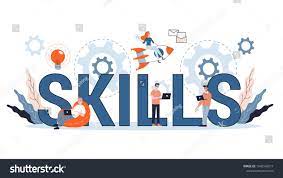 Skills Concept Education Training And Improvement People Get Knowledge And Build Career Isolated Flat Vector Illust Skills Education And Training Education