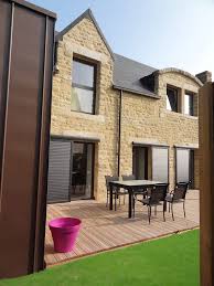 Renovation Longere Extension Bois Et Zinc Locmariaquer Homify Extension Bois Longere Facade Maison