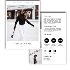 Professional Media Kit Stile Template 2 Pages, Blogger Media Kit ...