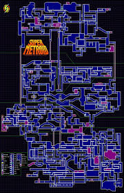 Super Metroid Map SNES Poster