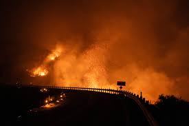 Wildfire burning east of Los Angeles ...