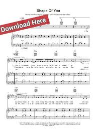 Ed Sheeran Shape Of You Sheet Music Piano Notes Chords Music Chords Music Theory Worksheets Piano Music Notes