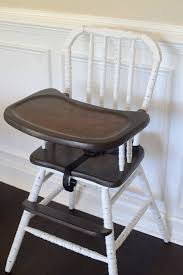Diy Farmhouse Style Wood High Chair Makeover Wood High Chairs Vintage High Chairs Wood Chair Makeover