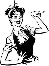 Catching Up With A Friend Waitress Retro Illustration Retro Housewife Clip Art