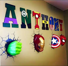 Marvel Wall Decor Superhero Room Avengers Room Superhero Bedroom