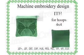 Download Cosmetic Bag Zippered Bag Ribbon In The Hoop Creative Fabrica SVG Cut Files