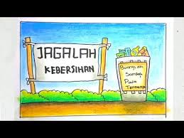Indonesia, masalah top posts & pages. Cara Menggambar Poster Jagalah Kebersihan Youtube