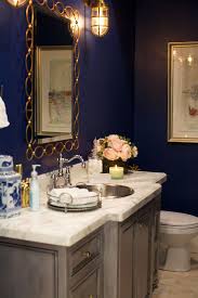 Navy Blue And Gold Powder Bath Acehardware Navy Blue Bathrooms Royal Blue Bathrooms Blue Bathroom