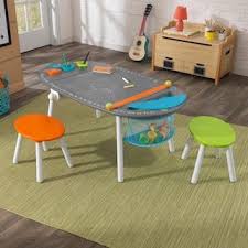 Kidkraft Chalkboard Art Table Stool 3 Piece Set Kohls In 2020 Art Table 3 Piece Art Kids Table And Chairs